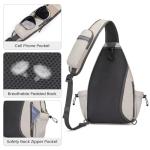 G4Free Large Pickleball Bag, Crossbody Sling Bag for Men Women, Pickleball Paddle Backpack Gifts for Sports, Ivory