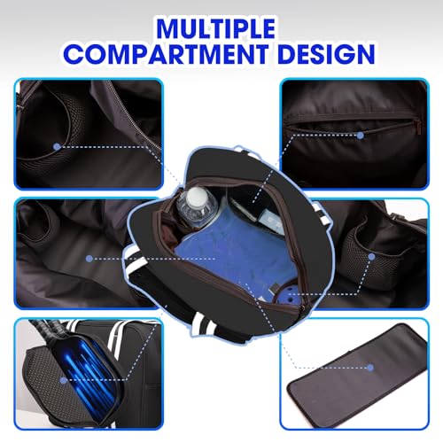 Manueklear Pickleball Bags for Women and Men, Crossbody