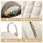 Sucipi Pickleball Bags for Women Lightweight Crossbody and Stylish Quilted Pickleball Paddle Sling Bag Backpack, Pearl Beige