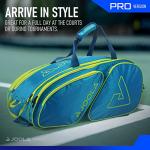 JOOLA Tour Elite Pro Pickleball Bag – Backpack & Duffle Bag for Paddles & Pickleball Accessories – Thermal Insulated Pockets Hold 4+ Paddles - Includes Fence Hook Blue/Yellow