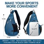 INOXTO Sling Bag, Multipurpose Crossbody Shoulder Bag for Men and Women, Chest Bag Crossbody Daypack for Hiking, Pickleball Bag with Water Bottle Holder for Tennis, Pickleball (Blue)