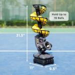Furlihong 3802PBH Pickleball Machine, Adjustable Speed & Angles, Pickleball Launcher with Auto Swing Base, Powered by Power Bank/Batteries/AC Power, for All-Level Training