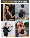 SEAFEW Medium Black Black Sling Bag for Men and Women - Sport Crossbody Backpack for Pickleball, Tennis, Racketball