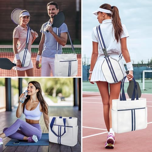 Stylish PU Leather Pickleball Bag with Paddle Pocket