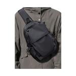 SEAFEW Medium Black Black Sling Bag for Men and Women - Sport Crossbody Backpack for Pickleball, Tennis, Racketball