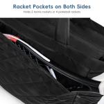 KAVIGOR Tennis Tote Bag with Shoe Compartment - Extra-Large Quilted Pickleball Bag Holds 2-4 Rackets, Water-Resistant & Lightweight for Men & Women