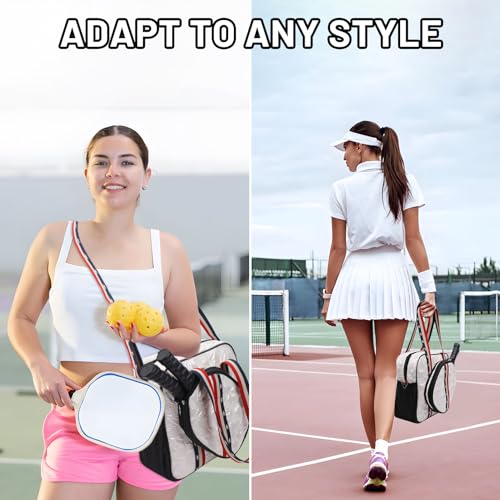 SPOENGRU Pickleball Tote Bag with Adjustable Shoulder Strap