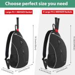 Ytonet Tennis Bag, Tennis Sling Backpack Crossbody Water Resistant for Men Women, Compatible for Pickleball Badminton Rackets