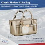 CRS Cross Rink Side Tote. Ice Skating Accessory Bag-Figure Skating, Roller, Inline Skaters, Dance, Cheer.Organizes Guards Water Bottle Phone (Rink Side Tote, Gold)