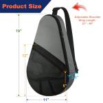 Cosmos Padel Racket Bag Pickleball Paddle Sling Backpack Padel Racquet Storage Bag, Padel (Paddel Tennis) Equipment Carrying Bag with Mesh Pocket for 2 Paddles Ball Water Bottle & Accessory (Gray)