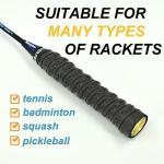 Senston New Rackets Grip Anti Slip Perforated Super Absorbent Tennis Overgrip Badminton Overgrip Pickleball Overgrip 5 Pack.