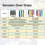 Senston New Rackets Grip Anti Slip Perforated Super Absorbent Tennis Overgrip Badminton Overgrip Pickleball Overgrip 5 Pack.