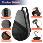 Cosmos Padel Racket Bag Pickleball Paddle Sling Backpack Padel Racquet Storage Bag, Padel (Paddel Tennis) Equipment Carrying Bag with Mesh Pocket for 2 Paddles Ball Water Bottle & Accessory (Gray)