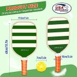 Pickleball Paddles,USAPA Approved Pickleball Paddles Set Premium Pickleball Paddle, 4 Pickleball Balls & 1 Carry Bag Gifts for Women Men Beginners & Pros Players