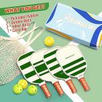 Pickleball Paddles,USAPA Approved Pickleball Paddles Set Premium Pickleball Paddle, 4 Pickleball Balls & 1 Carry Bag Gifts for Women Men Beginners & Pros Players