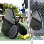 Cosmos Padel Racket Bag Pickleball Paddle Sling Backpack Padel Racquet Storage Bag, Padel (Paddel Tennis) Equipment Carrying Bag with Mesh Pocket for 2 Paddles Ball Water Bottle & Accessory (Gray)
