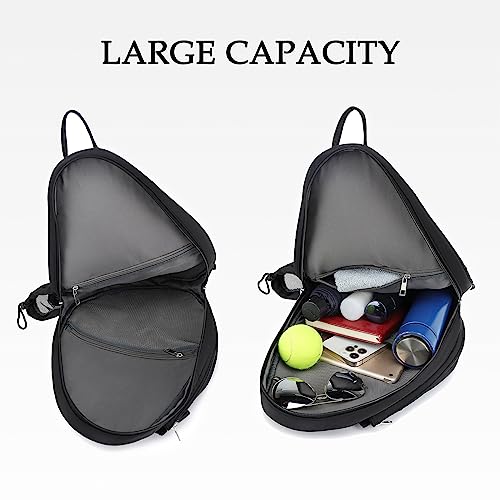 Quilted Sling Bag for Pickleball Paddles - Black