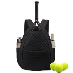 Sucipi Tennis Bags for Women, Lightweight Quilted Tennis Racket Bag, Large Capacity Tennis Backpack for Tennis Racquet, Pickleball Paddles, Badminton