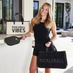 Santa Barbara Design Studio Tote Bags Hold Everything Collection - Leather Trimmed Canvas Bag, Large, Pickleball