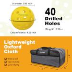 Poweruck Pickleball Tennis Ball Hopper Set, Tennis Ball Basket Holder with 20 Outdoor Pickleball Balls,Perfect Court Equipment for Beginner