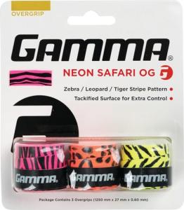 Gamma Sports Neon Tac, Neon Dri, Neon Safari Tennis Over Grip, High Performance, Badminton, Pickleball, Racquet Sports OG, Moisture Wicking Surface