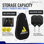 JOOLA Vision Duo Pickleball Cover and Bag - Sling Bag for Paddles & Accessories - Easily Fits Two Paddles, Two Pickleball Balls, & Small Accessories - Includes Hideaway Fence Hook - Black