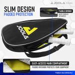 JOOLA Vision Duo Pickleball Cover and Bag - Sling Bag for Paddles & Accessories - Easily Fits Two Paddles, Two Pickleball Balls, & Small Accessories - Includes Hideaway Fence Hook - Black