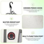 JKAOO Tennis Bags for Women, Waterproof Tennis Sling Crossbody Shoulder Backpack Holds 2 Rackets, Tennis Racket Bag for Pickleball Badminton (White)