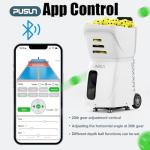 PP-Smart Pickleball Machine, PUSUN Professional Automatic Pickleball Machiner Launcher for Trainning, Support App and Remote Control, Multiple Traning Modes for Professional Drills-Easy to Use-White