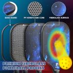 DULCE DOM USAPA Approved Fiberglass Pickleball Paddles Set of 4, Lightweight Pickleball Set with 4 Cooling Towels, 4 Lead Tapes, 4 Pickleballs and Pickleball Bag, Pickle Ball Equipment for Men Women