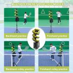 Giuggiolared Tennis Machine Serving Machine with Portable Build and Remote Operations – Pickleball Launcher with Spin, Angle, and Speed Controls for Realistic Practice Scenarios Indoors Outdoors