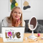 JioJio Chan Funny Pickleball Lover Gift Makeup Bag, Pickleball Player, Thank You, Birthday Gifts for Women, Sister,Teen,Daughter,Bff,Friend, PU Leather Makeup Cosmetic Bag