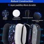 Fanovae Pickleball Paddles Set of 2,Reinforced Fiberglass Surface Set with Pickleball Rackets, 4 Pickle Balls, Sling Bag, Grip Tapes,​ Ideal Gift for Men Women Beginners, Black