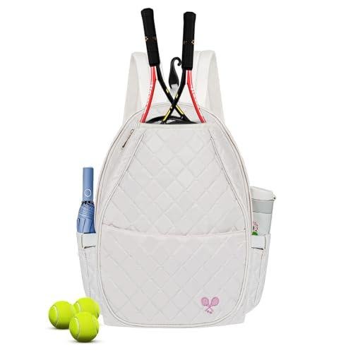 YEEGO DIRECT Tennis Bags for Women, Tennis Backpack Pickleball Racket Bags,Waterproof Sling Bag,Suitable for Pickleball Tennis Badminton, Gifts for Women Men (White)