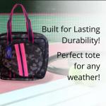 Dallas Hill Designs Tennis Bag for Women | Neoprene Tote | 3 Rackets | Applicable for Pickleball, Paddle, Squash, Racquetball, Badminton | Shoes and Gear | Ladies Purse | Multi Pockets