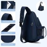 KAVIGOR Tennis Bag Holds 2 Rackets, Quilted Tennis Backpack, Waterproof Crossbody Sling Pickleball Bags for Women, Men and Youth