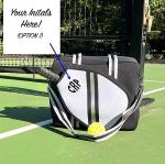 Customizable Pickleball Duffel Bag & Backpack - Black and White