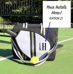 Customizable Pickleball Duffel Bag & Backpack - Black and White