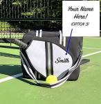 Customizable Pickleball Duffel Bag & Backpack - Black and White