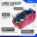 JOOLA Tour Elite Pro Pickleball Bag – Backpack & Duffle Bag for Paddles & Pickleball Accessories – Thermal Insulated Pockets Hold 4+ Paddles - Includes Fence Hook