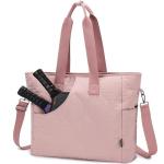 VASCHY Pickleball Tote Bags For Women With Fence Hook, Pickleball Paddle Holder Case Quilted Puffer Work/Gym/Sports Tote for 2 Rackets with Crossbody Strap Pink