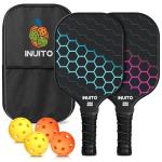 Pickleball Paddles 2026 Pickleball Paddles Set of 2 16mm Thick Paddle with Pickleball Bag Large Sweet Spot Pickle Ball Paddle Set ​for Men Women Pickleball Racket Set of 2