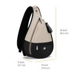 Sherpani Esprit, Sling Backpack, 10L Travel Bag, Women Shoulder Sling Purse, Crossbody Backpack, Travel Gifts, Pickleball Bag, RFID Protection, Fits 10 Inch Tablet (Con Leche)