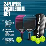 PRO-SPIN Carbon Fiber Pickleball Paddles Set of 2 or Single | Lightweight Pickleball Set with Indoor/Outdoor Balls, Bag & Covers – Durable Pickle Ball Paddle Gift for Men, Women & Families