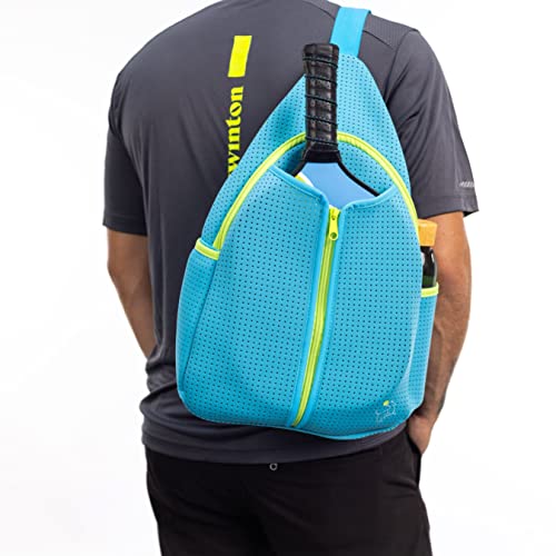 Light Blue Neoprene Pickleball Paddle Bag for Unisex