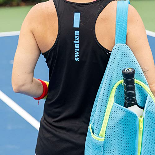 Light Blue Neoprene Pickleball Paddle Bag for Unisex