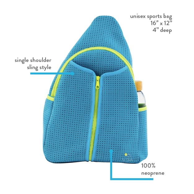Light Blue Neoprene Pickleball Paddle Bag for Unisex