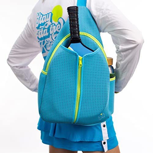 Light Blue Neoprene Pickleball Paddle Bag for Unisex