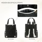 CCGTIOR 2-in-1 Tennis Tote Bag & Tennis Racket Backpack – Extra-Large Quilted Pickleball Racquet Bags, Water-Resistant & Lightweight for Men & Women (Black)