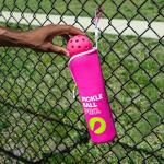 WES Pickleball Ball Holder - Metal Hook for Fence/Backpack | Neoprene Pickleball Ball Bag